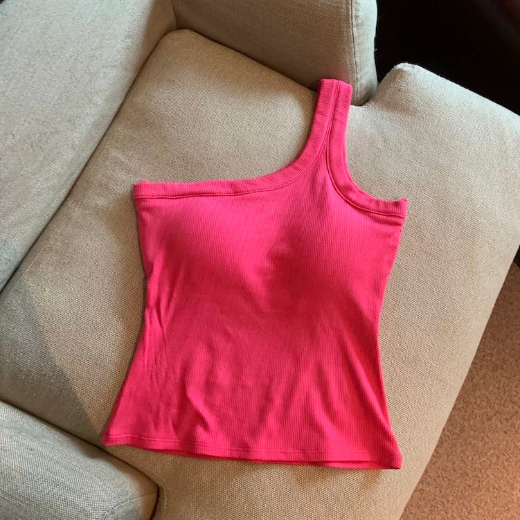 Isla One Shoulder Built-In Bra Camisole